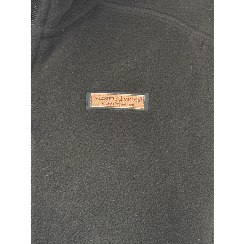 Vineyard Vines Men's Navy Blue Full Zip Fleece Vest Size Medium - Picture 4 of 5